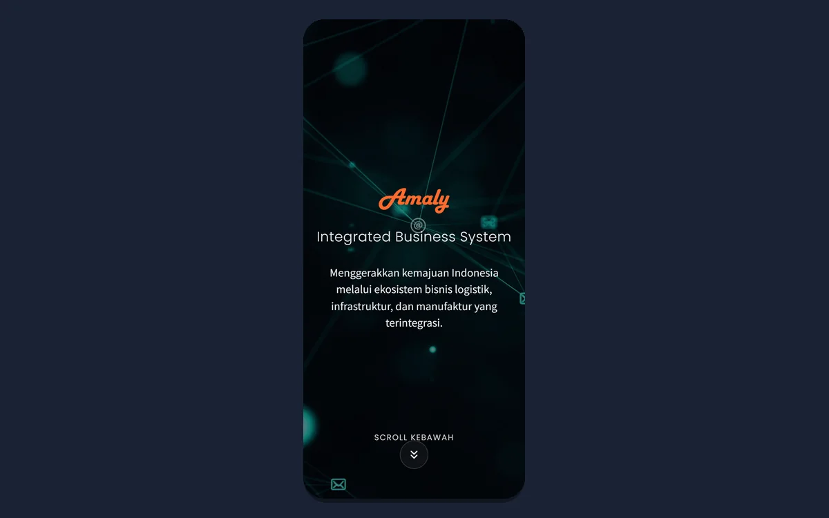 Amaly System di layar ponsel dengan teks yang tetap terbaca penuh